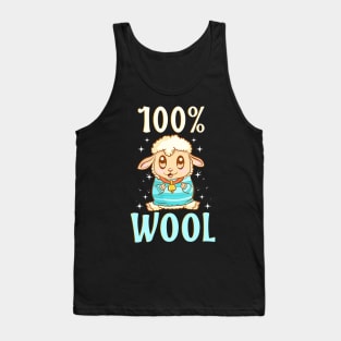 Cute & Funny 100% Wool Sheeps Are 100 Percent Wool Tank Top